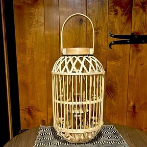 NWT Natural Bamboo Lantern 24”